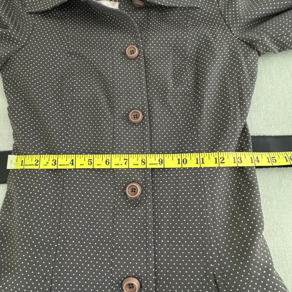 Edward an‎ Trench Coat with Pink/White Dots Pleated